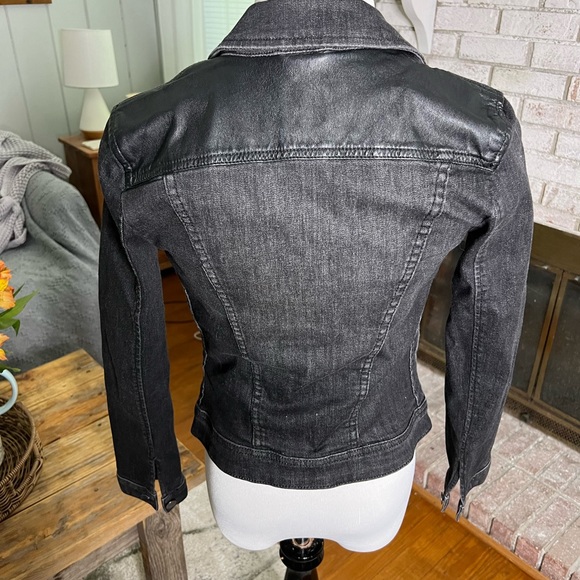 A/X Armni Exchange black denim jean jacket - Picture 5 of 7